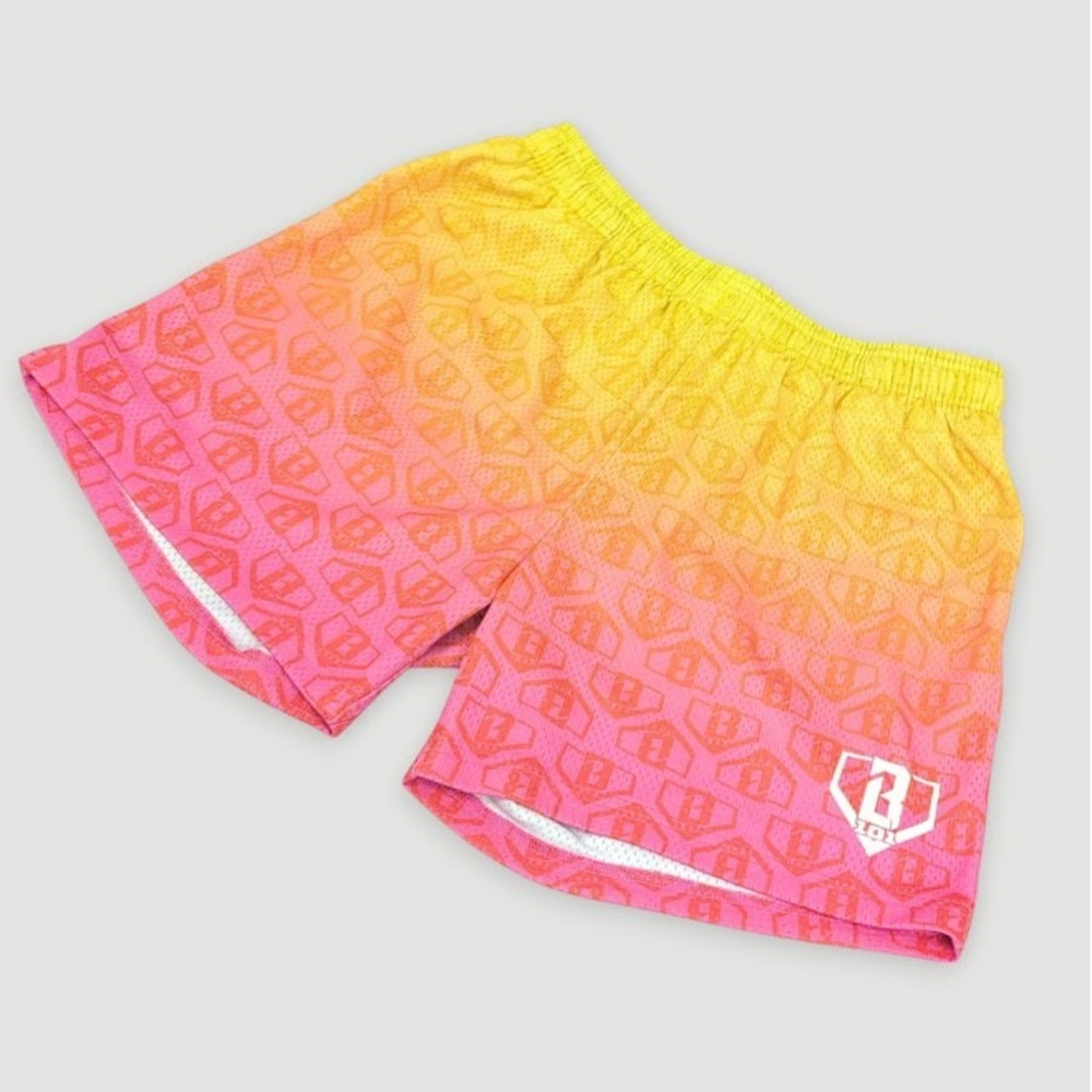 Baseball Lifestyle 101 Summer Nights Mesh Shorts Mens Large 5" Inseam Athletic
